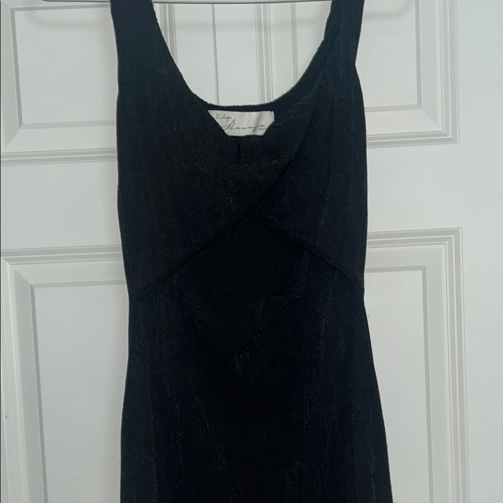 Black Dress With Front Cutout